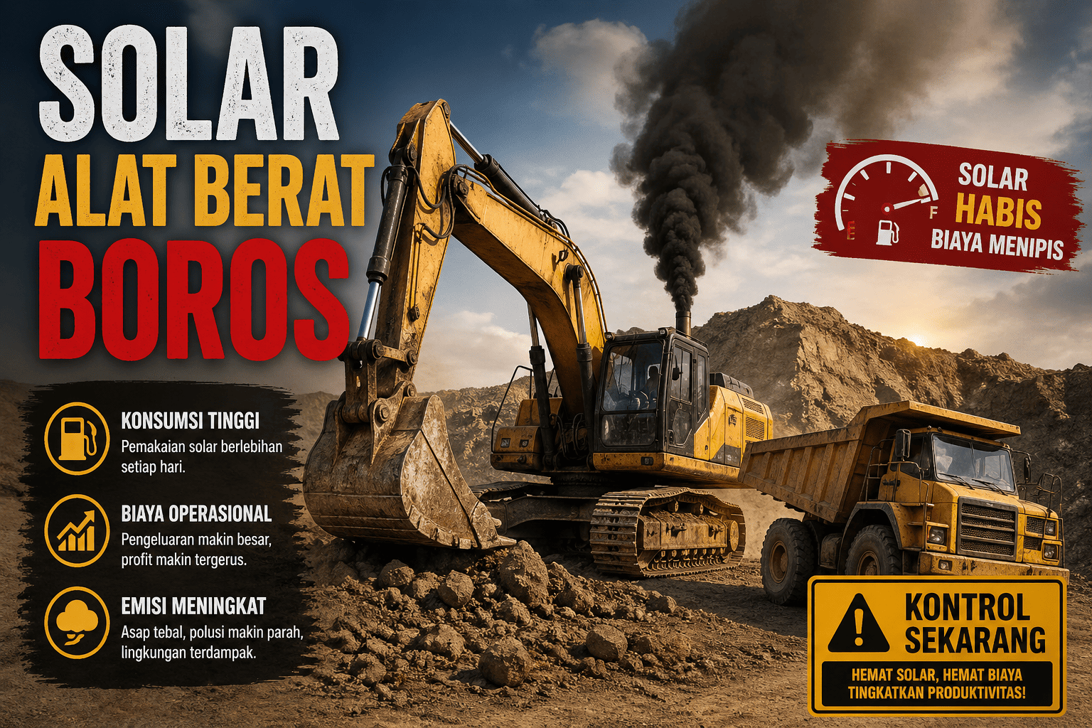 Perawatan mesin alat berat untuk efisiensi solar